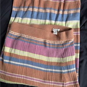 Roxy Multicolor Striped Knit Skirt